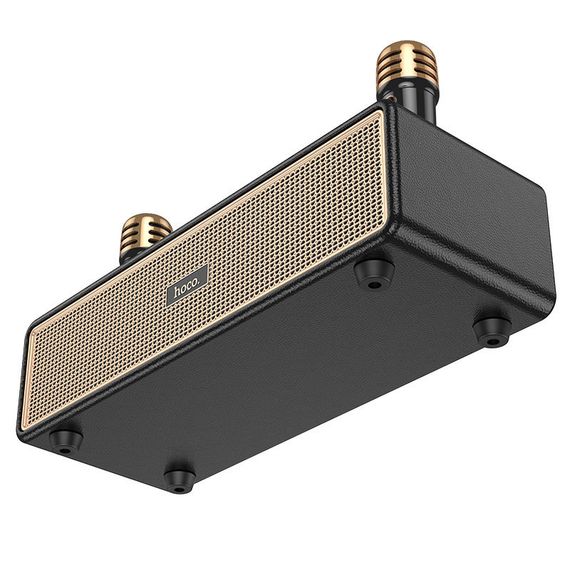 Bluetooth Колонка Hoco BS63 Graceful + два мікрофона Black | Зображення 3