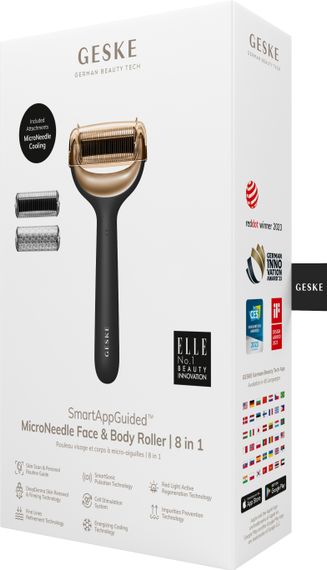 Електронний ролер для обличчя та тіла з мікроголками GESKE MicroNeedle Face&Body Roller 8в1 gray | Зображення 7