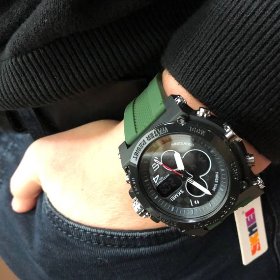 Годинник наручний чоловічий SKMEI 2065AG, водонепроникний чоловічий годинник, чоловічий спортивний | Зображення 1