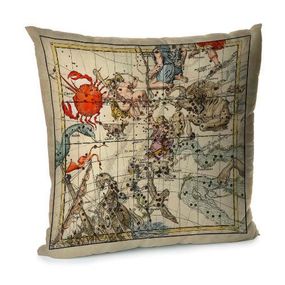 Подушка диванная с бархата Карта созвездия 45x45 см (45BP_UNI016)