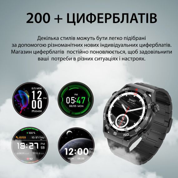 Смарт годинник чоловічі водонепроникні розумні годинники чорний | Зображення 4