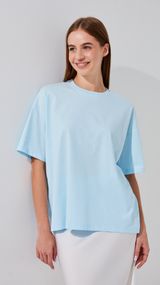 Футболка однотонна жіноча W25-02 XL Блакитний shop (2000991020849)