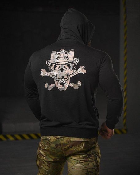 Худи maklin  череп black НП4954