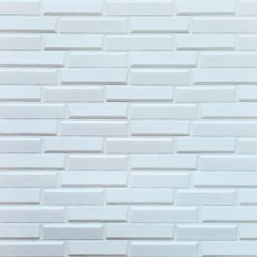 3D панель самоклеюча кладка біла 770х700х5 мм (031) SW-00000167