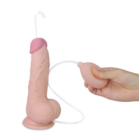 Фалоімітатор - Soft Ejaculation Cock With Ball 8" Sex Aura | Зображення 4