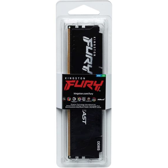 Модуль памяти для компьютера DDR5 32GB 5200 MHz Beast Black Kingston Fury (ex.HyperX) (KF552C36BBE-32) | Зображення 4