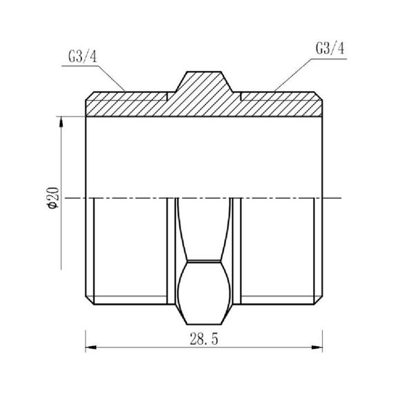 Ниппель Thermo Alliance Forte 3/4" SF35820 | Зображення 1