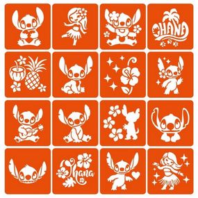 Набір трафаретів для біо-тату "Ліло та Стіч" lilo_stich-simple-16