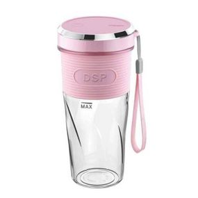 Портативний блендер USB для смузі та коктейлів шейкер 350мл 50Вт DPS KJ2087 Рожевий