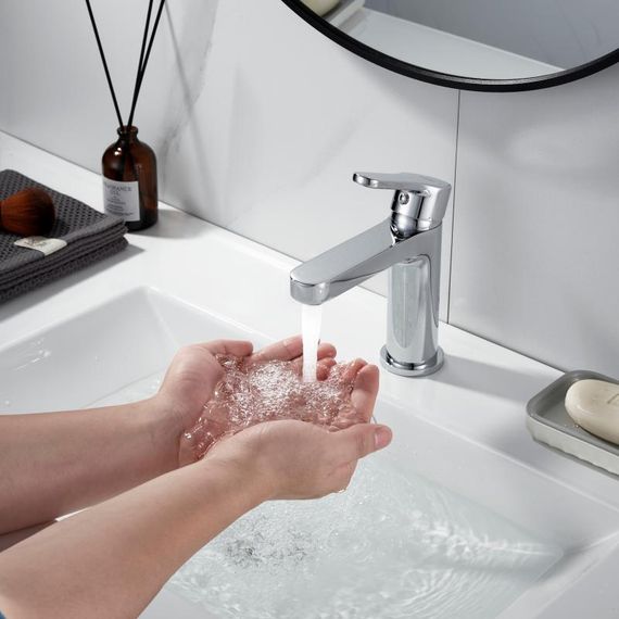 Змішувач латунний для раковини Lidz Astra 001F (k35) LDAST001FCRM48085 Chrome | Зображення 8