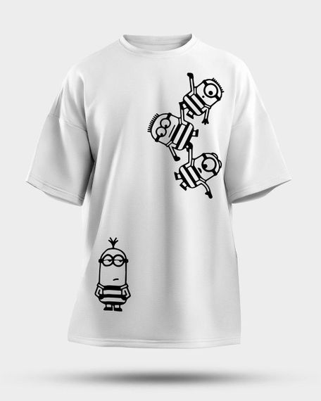 Футболка мужская с принтом повседневная XL Белая