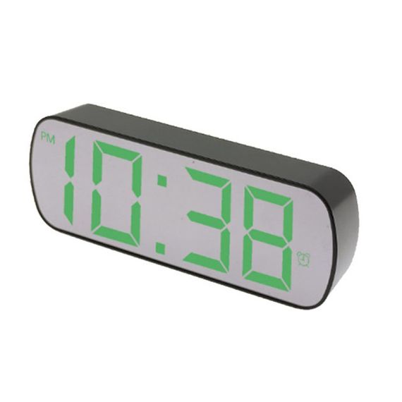 Часы настольные VST-895Y-4 USB с зеленым циферблатом, Настольные электронные часы с большими цифрами | Зображення 2