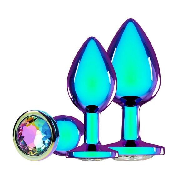 Набір анальних пробок Venice Collection - Metal Anal Plug Set - Iridescent Sex Aura