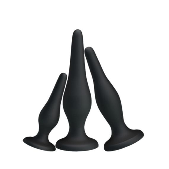 Набір анальних пробок - Pretty Love Begginer's Mini Anal Kit Black sexstyle | Зображення 12