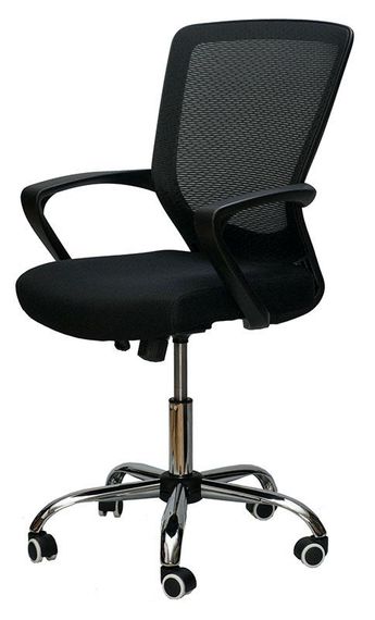 Крісло офісне Marin black, з механізмом Tilt, спинка — сітка, сидіння PP — поліпропілен | Зображення 1
