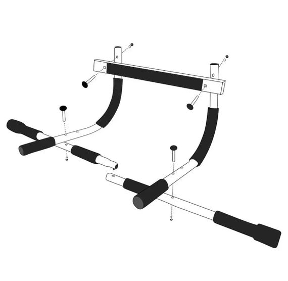 Турнік дверний багатофункціональний PowerPlay 4129 Pull Up Pro Black | Зображення 4