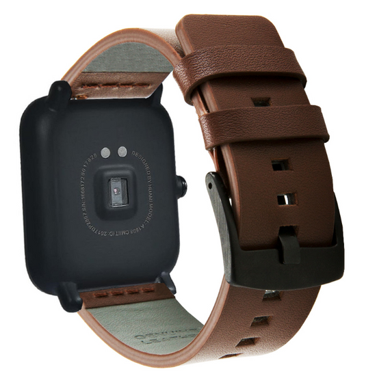 Шкіряний ремінець Primo Classic для годинника Xiaomi Huami Amazfit Bip / Amazfit GTS - Coffee | Зображення 2