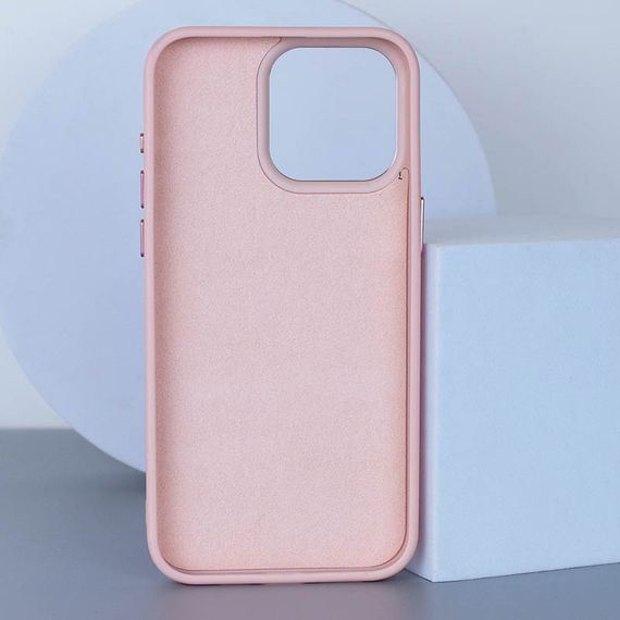 Шкіряний чохол Bonbon Leather Metal Style with MagSafe для Apple iPhone 12 Pro Max (6.7") Рожевий / Light pink | Зображення 1