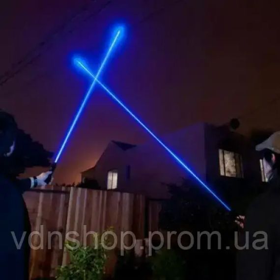 Лазерна указка (лазерний вказівник) 10000МВт синя з насадками Laser Blue YXB 008 | Зображення 4