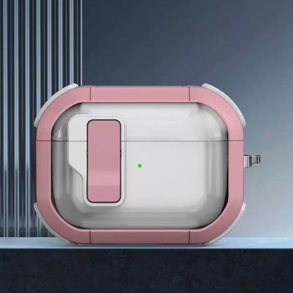 Футляр протиударний Locking Button для навушників Airpods Pro 2 / Pro Pink | Зображення 1