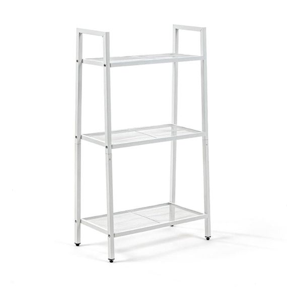 Стелаж-етажерка триярусний з металу білий 60*33*110см SW-00002103