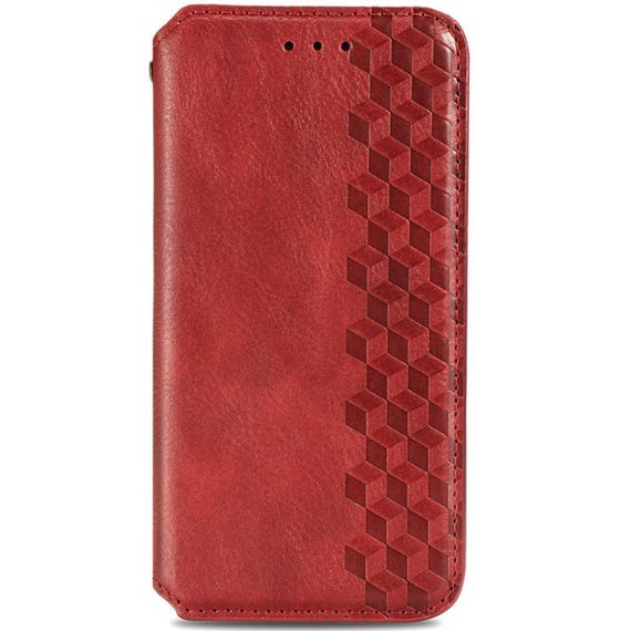 Кожаный чехол-книжка GETMAN Cubic (PU) для Xiaomi Redmi Note 12 4G Красный