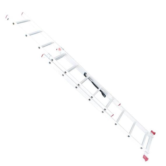 Драбина з алюмінію, 2-секційна розкладна, 2*8 сход., 3,69 м INTERTOOL LT-0208 | Зображення 2