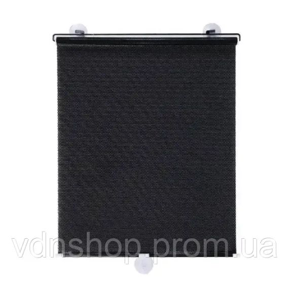 Рулонна сонцезахисна шторка на пластикові вікна 45*125 см, Чорна | Зображення 2