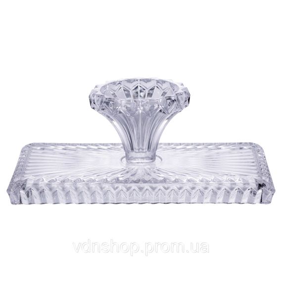 Тортівниця прямокутна на ніжці 33×17×13.5 (см) скляна HP-19-146C | Зображення 2