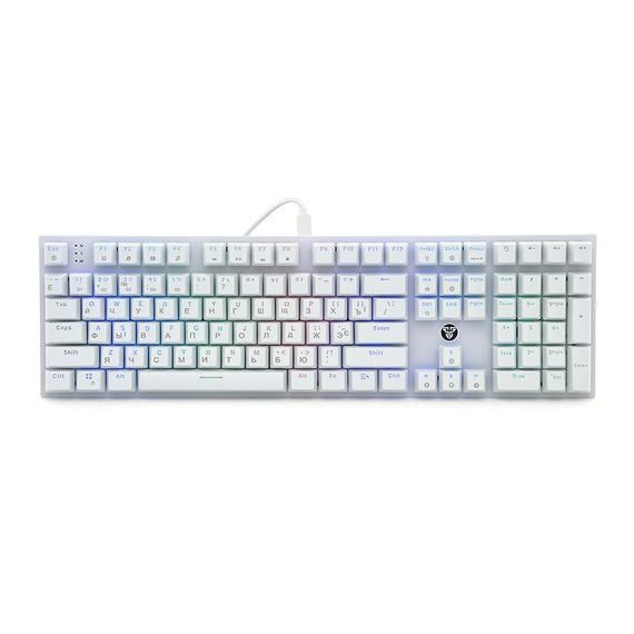 Клавиатура USB Fantech MK855RGB,длина кабеля 135см,(Eng/Укр/Рус),White,108к,Q10