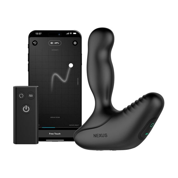 Смарт-масажер простати Nexus Revo Stealth with APP, вібрація+ротація, пульт ДУ, до 10 годин роботи