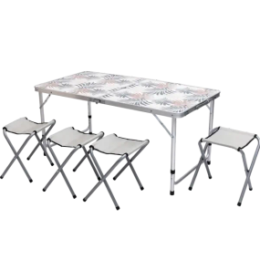 Туристичний складний набір меблів (стіл + 4 стільці)