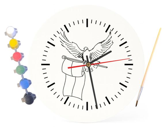 Дитячий набір для творчості годинник розмальовка Голуб миру 30 см (Г0164) | Зображення 3