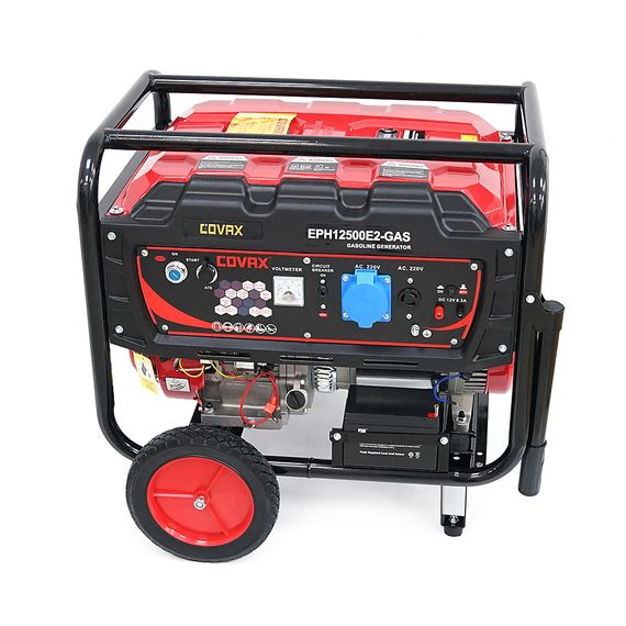 Генератор бензиновый COVAX EPH12500E2-GAS, 8.0kW, однофазный 220V, 50Hz, DC12V | Зображення 2