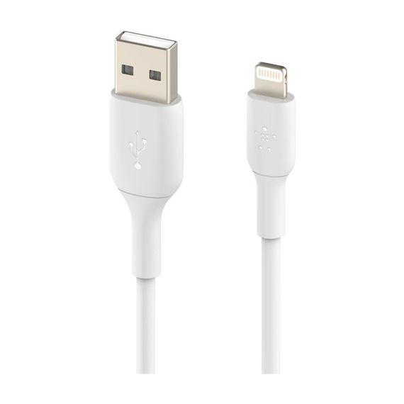 Дата кабель USB 2.0 AM to Lightning 1.0m 12W PVC (2 Pack) White Belkin (CAA001BT1MWH2PK) | Зображення 3