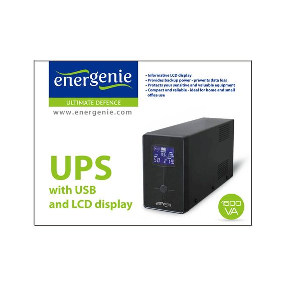 Пристрій безперебійного живлення EnerGenie EG-UPS-034 1500VA LCD (EG-UPS-034) | Зображення 1