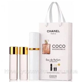 Жіночі мініпарфуми Chanel Coco Mademoiselle, набір 3х15 мл