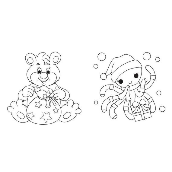 Раскраска детская "Подарки" 1806005, 12 страниц | Зображення 2