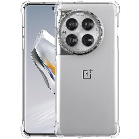 TPU чохол GETMAN Ease logo посилені кути Full Camera для OnePlus 12 Безбарвний (прозорий)
