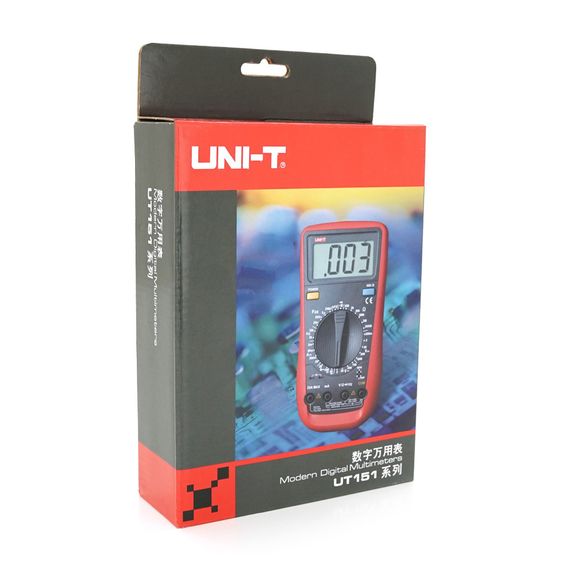 Мультиметр UNI-T UT151A Вимірювання: V (AC/DC), A (AC/DC), Ω, C. Функції: продзвонювання, тест діодів, перевірка батарей | Зображення 1