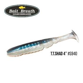 Силиконовая приманка, Съедобный силикон Bait Breath T.T.Shad 4" (6 шт) (940 BYS albino shad)