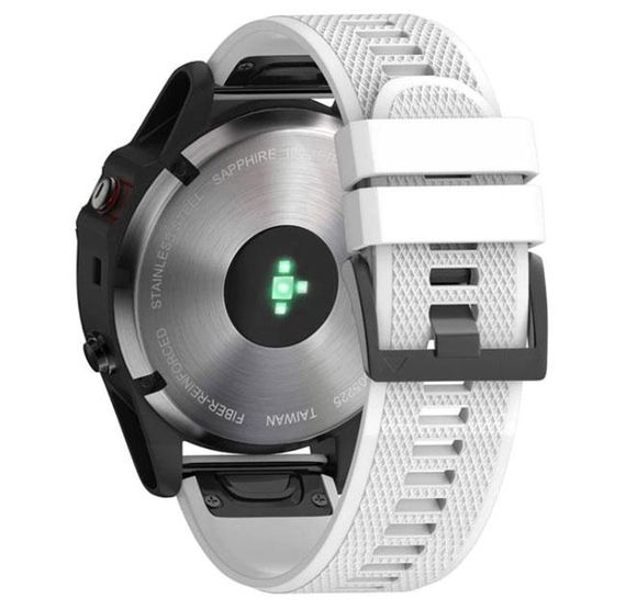 Силіконовий ремінець Primo для годинника Garmin Fenix 3 / 3HR / Fenix 5X / 6X - White | Зображення 1