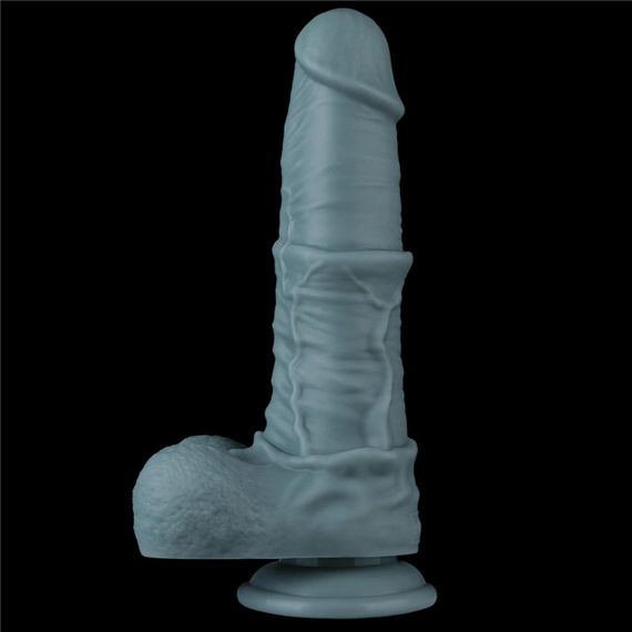 Реалістичний вібратор - Rechargeable Thrusting and Vibrating Silicone Dildo 11" Blue Sex Aura | Зображення 2