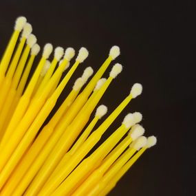 Жовті мікробраші (аплікатори) 100шт у пакетику