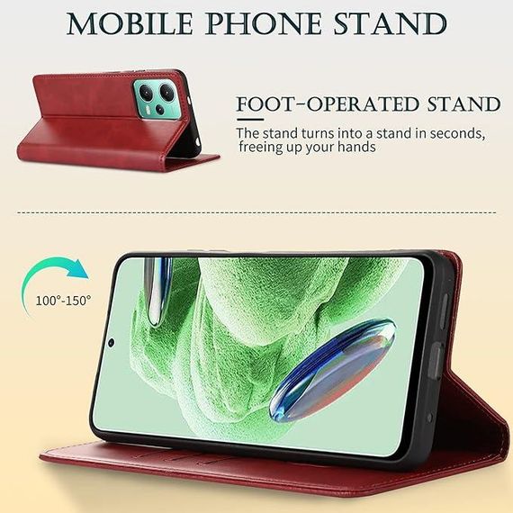 Чохол-книжка із загартованим склом, Гаманець зі штучної шкіри Магнітний фліп-гаманець для Xiaomi | Зображення 4