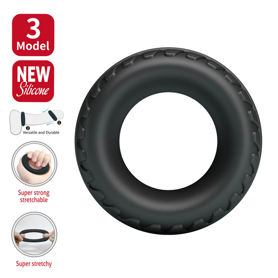 Ерекційне кільце Crazy Bull №3 - Dilson super soft silicone, BI-210353 Sex Aura | Зображення 1