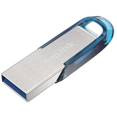 USB флеш накопичувач SanDisk 64GB Ultra Flair Blue USB 3.0 (SDCZ73-064G-G46B) | Зображення 1