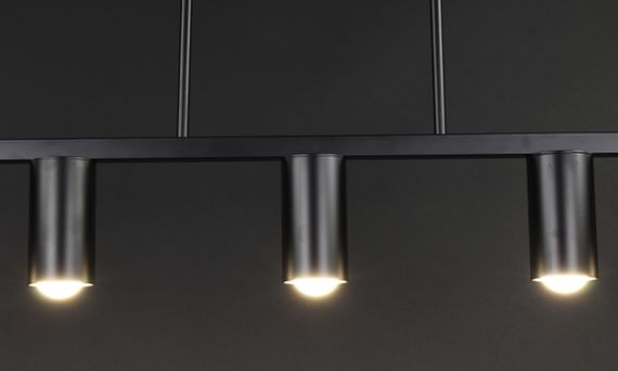 Люстра стельова на 5 лампочок 27724 Чорний 35-65х10х101 см. | Зображення 4