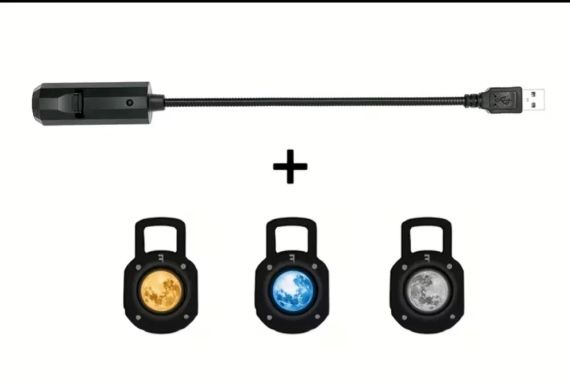 Нічник-проектор LED USB з 5 змінними картинками – декоративний світлодіодний проектор для дитячої кімнати, спальні та дому | Зображення 3