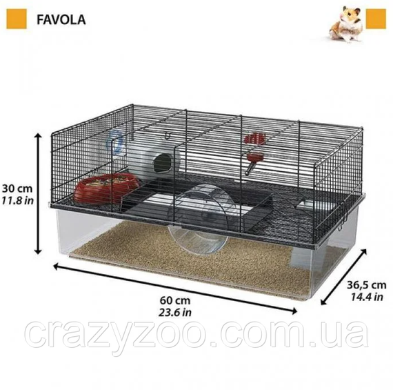 Клітка для хом'яків Ferplast Favola блакитна 60x36.5x30 см 57901470 | Зображення 2